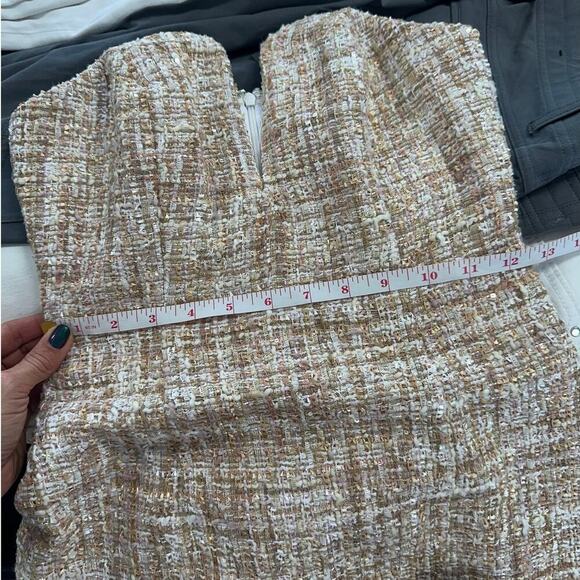 REVOLVE LPA Dress 691 Tweed Strapless - Picture 6 of 7